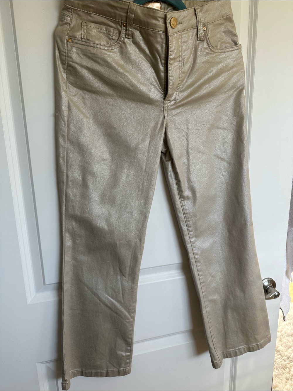 Kut from the Kloth Metallic Taupe Bootcut Jeans